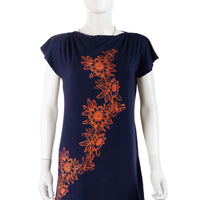 Navy Passion Flower T-shirt Tunic