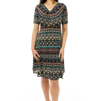 Hindu Stripes Keyhole Dress