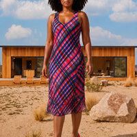 Geo Criss Cross Pocket Dress