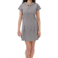 Collared Grey Tunic Dress