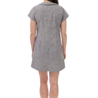Collared Grey Tunic Dress