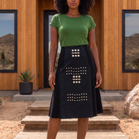 Black Denim SOS Skirt