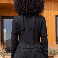 Black Stitchy Cardigan