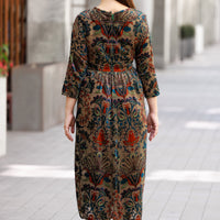 Burnout Velvet Dress