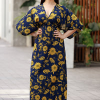 Navy and Gold Carli Dress