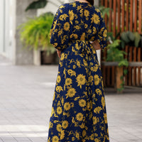 Navy and Gold Carli Dress