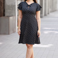 Diamond Dots Keyhole Dress