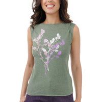 Purple and White Thistle Tank