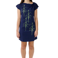Navy Wheat Tunic Dress