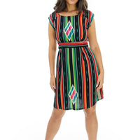 Sonoran Saddle Blanket Belted Dress