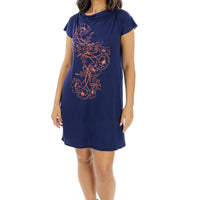 Navy Poppy T-tunic