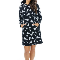 Triangle Slices Hoodie Dress
