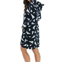 Triangle Slices Hoodie Dress