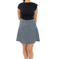 Gray A-line Pocket Skirt