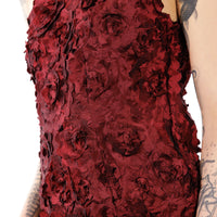 Romantic Rose Taffeta Off-the-Shoulder Dress