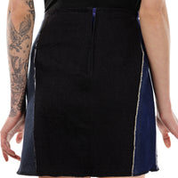 Deconstructed Denim Mini Skirt