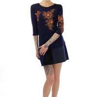 Passion Flower with New Hummingbird 3/4 Sleeve Top