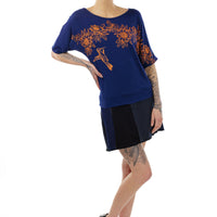 Passionflower with Hummingbird Dolman Top