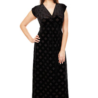 Black Plaid Velvet Veronica Lake Maxi