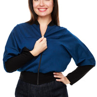 Blue Wendy Bomber Jacket