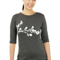 Gray Thistle 3/4 Sleeve Top