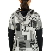 Black and Gray Geometric Game Hoodie