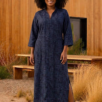 Denim Printed Caftan
