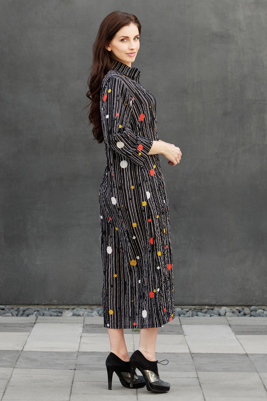 modern caftan dress Geometric Patterns Kaftan Dress for Women blue V Neck Beach Swimwear Cover  Up Casual Side Split Caftans (1132-0) at Amazon Women's Clothing store