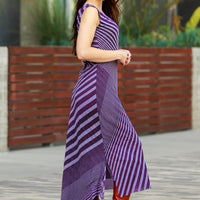 Purple Asymmetrical Diagonal Dress