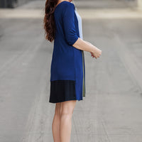 3/4 Sleeve Tiger Patchwork Dress