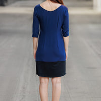 3/4 Sleeve Tiger Patchwork Dress