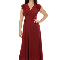 Burgundy Veronica Lake Ankle-Length
