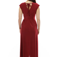 Burgundy Veronica Lake Ankle-Length