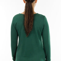 Long Sleeved Hunter Green Yucca Top