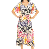 Frankenthaler Tie Dye Scarlet Dress