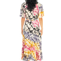 Frankenthaler Tie Dye Scarlet Dress