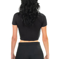 Plain Black Crop-top