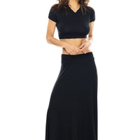 Long Black Cleo Skirt