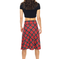 Red Plaid Cleopatra Skirt