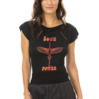 Love is Power Cowl Neck Top