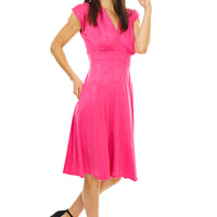 Magenta Veronica Lake Dress