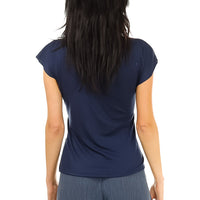 Navy Poppy Cowl T-Shirt