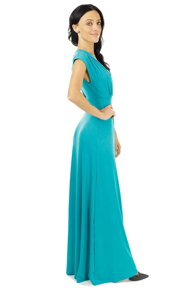 Turquoise Veronica Lake Maxi Dress Matrushka Turquoise Veronica Lake Maxi Dress Matrushka