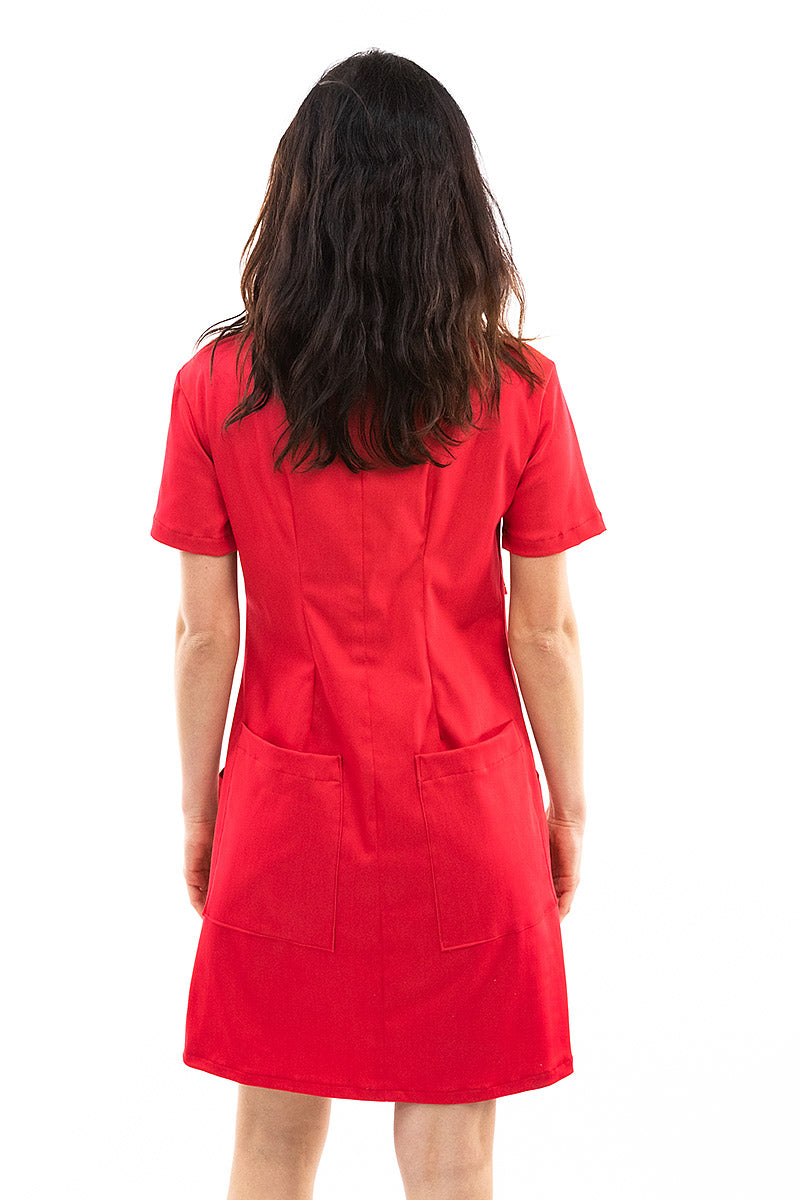 red dress overalls Red Coverall Dress L (12