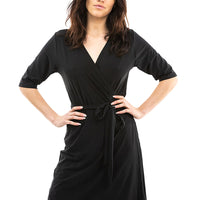 Classic Black Wrap Dress