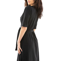 Classic Black Wrap Dress