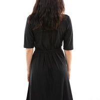Classic Black Wrap Dress