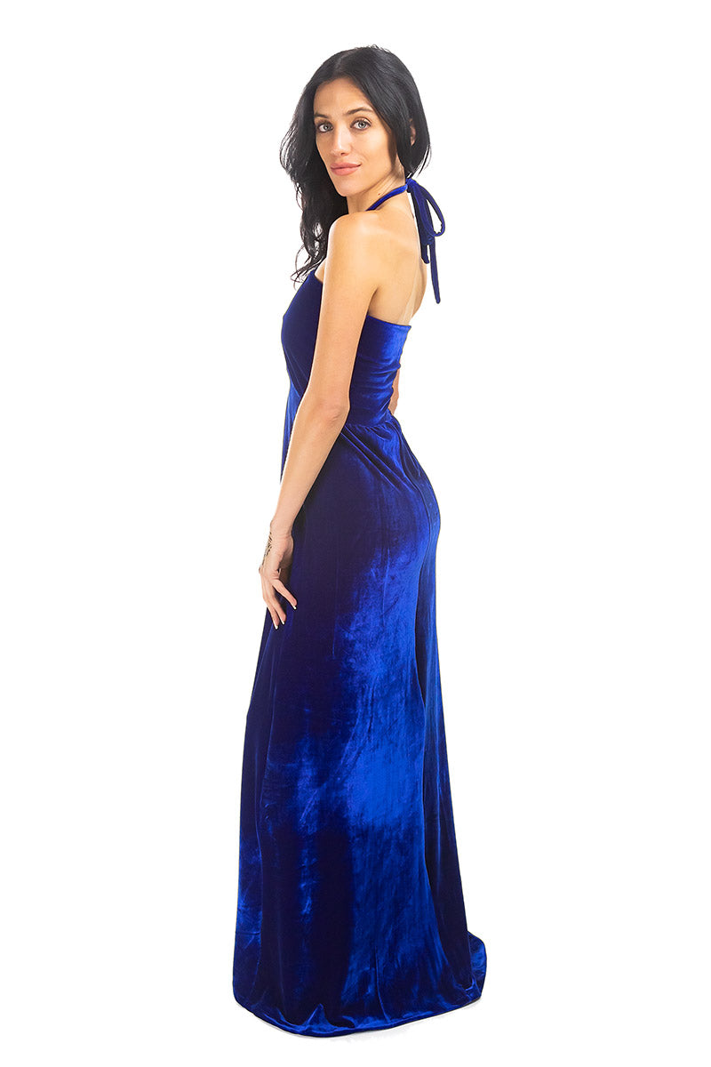 Blue Velvet Farrah Halter Dress S (4 - 6) Blue Velvet Farrah Halter Dress S (4 - 6)