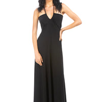 Classic Black Farrah Halter Dress