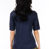 Orange and Blue Lightning 3/4 Sleeve Top